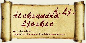 Aleksandra Ljoskić vizit kartica